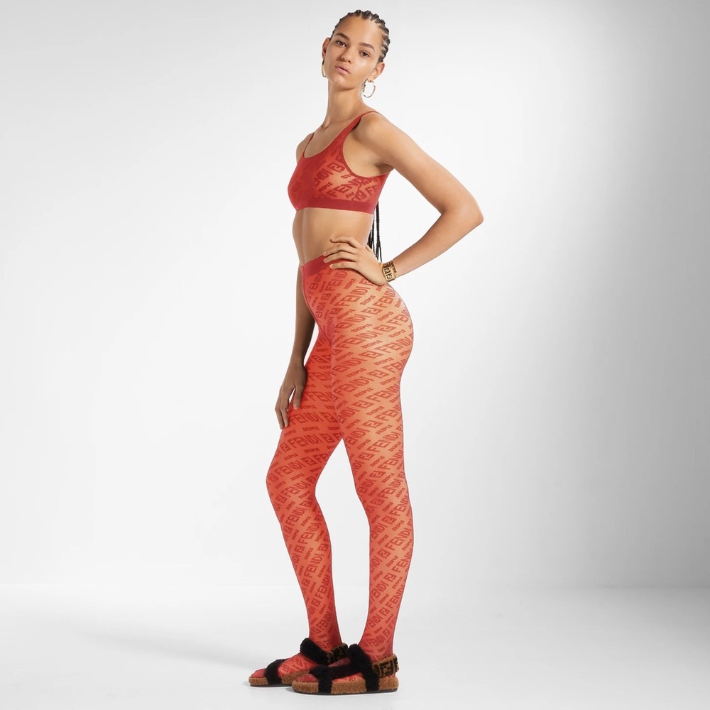 Fendi Skims Tights Georgia Orange